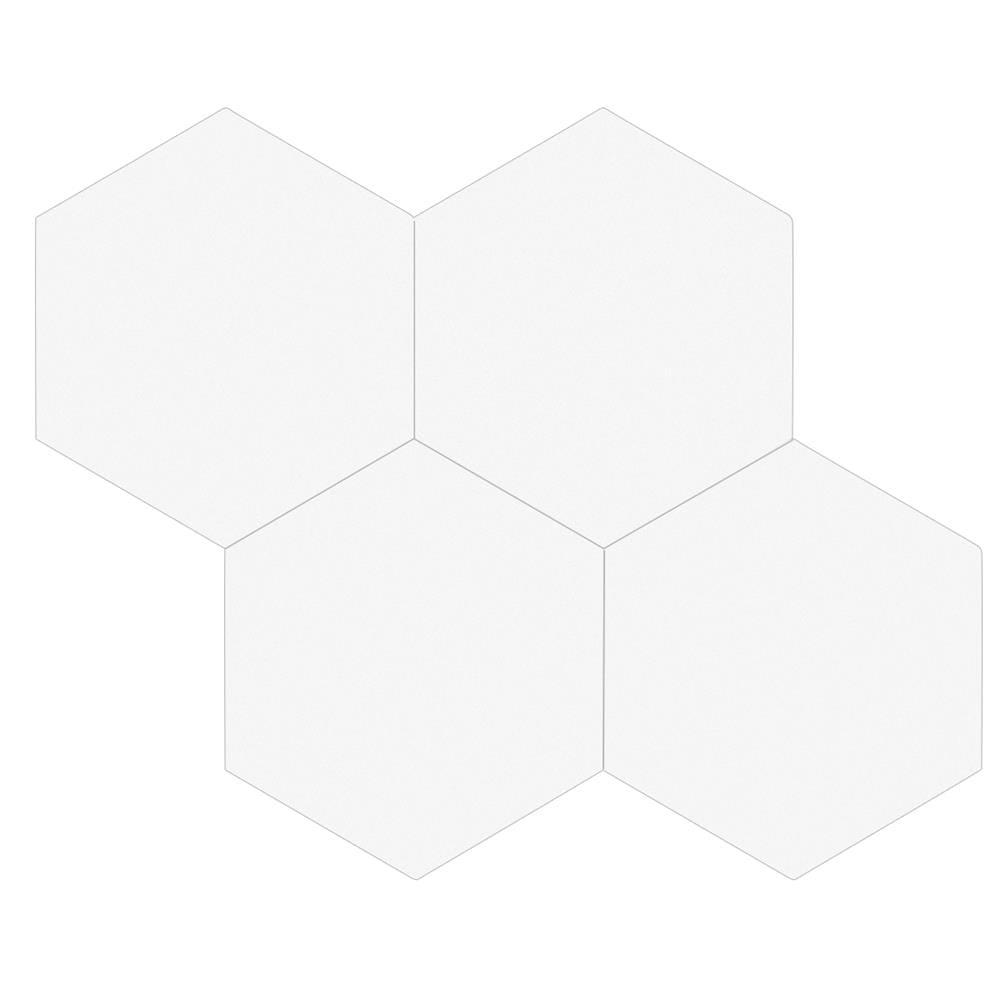 TARA PEEL & STICK ALUMINIUM WALL STICKER 30.1X26.1CM HEXAGON WHITE 2IN1