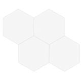 TARA PEEL & STICK ALUMINIUM WALL STICKER 30.1X26.1CM HEXAGON WHITE 2IN1