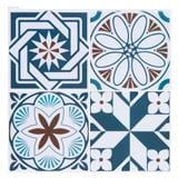 TARA PEEL & STICK VINYL WALL STICKER 30.5X30.5CM MOROCCAN BLUE 2IN1