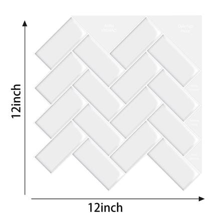 TARA PEEL & STICK VINYL WALL STICKER 30.5X30.5CM HERRINGBONE 2IN1