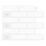 TARA PEEL & STICK VINYL WALL STICKER 30.5X30.5CM WHITE BRICK 2IN1
