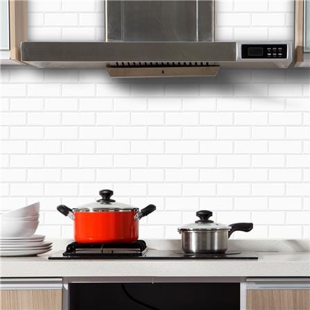 TARA PEEL & STICK VINYL WALL STICKER 30.5X30.5CM WHITE BRICK 2IN1