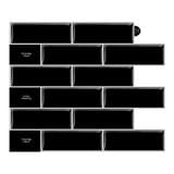 TARA PEEL & STICK VINYL WALL STICKER 30.5X30.5CM BLACK BRICK 2IN1
