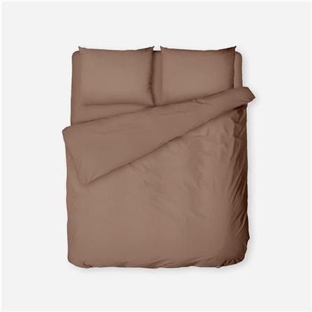 NORDIC HOME FITTED SHEET SET COOL TOUCH QUEEN DIA BROWN