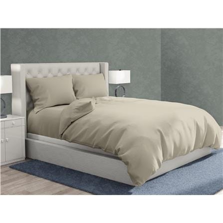 NORDIC HOME FITTED SHEET SET COOL TOUCH KING JUNO SAND
