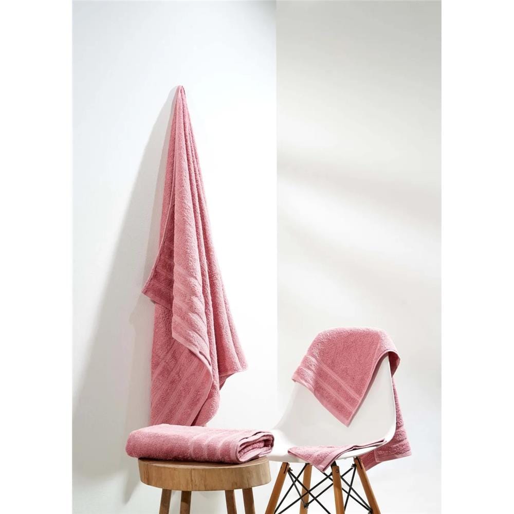 NORDIC HOME BATH TOWEL IBIZA COTTON 69X137CM DUSTY PINK