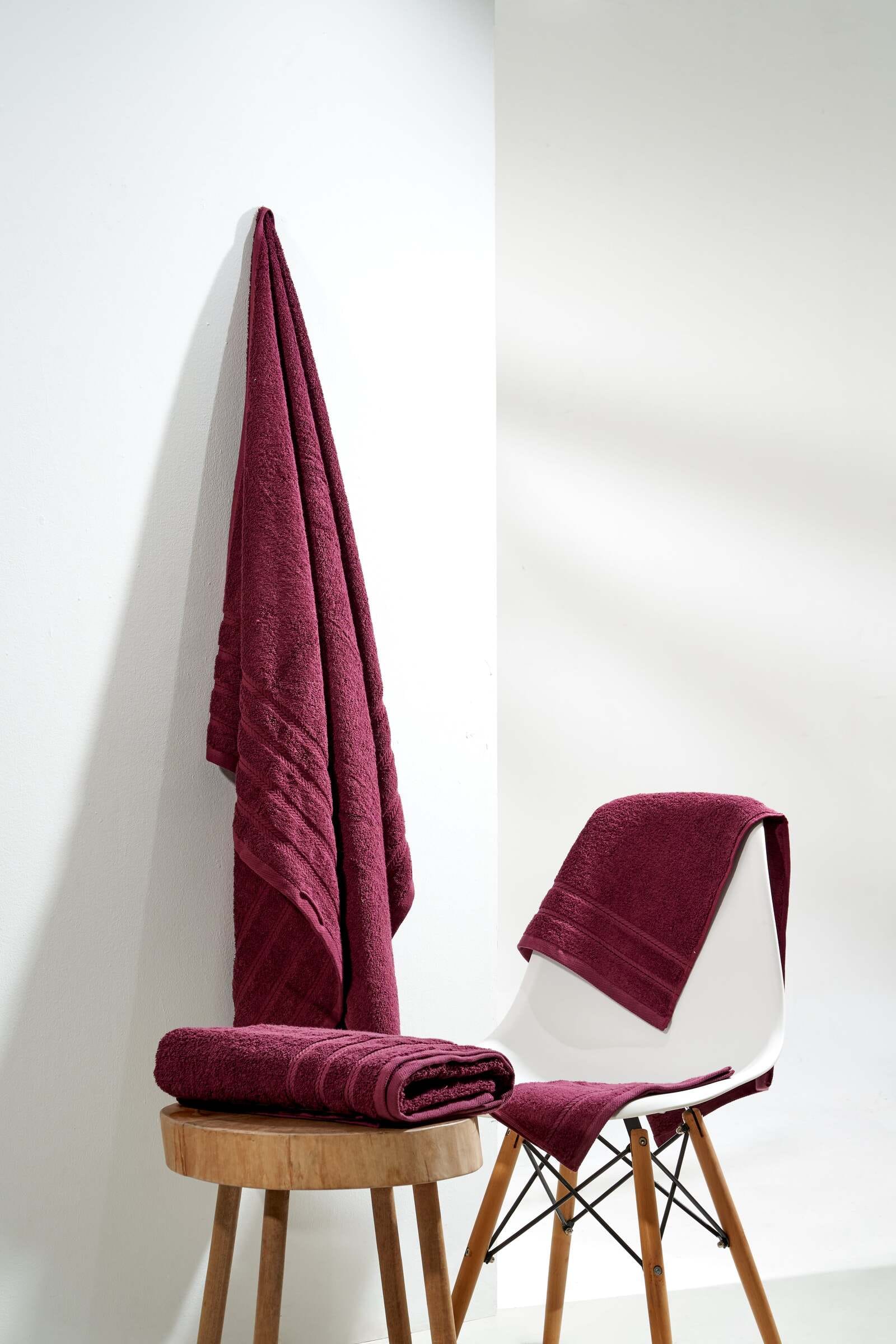 NORDIC HOME BATH TOWEL IBIZA COTTON 69X137CM CORDOVAN