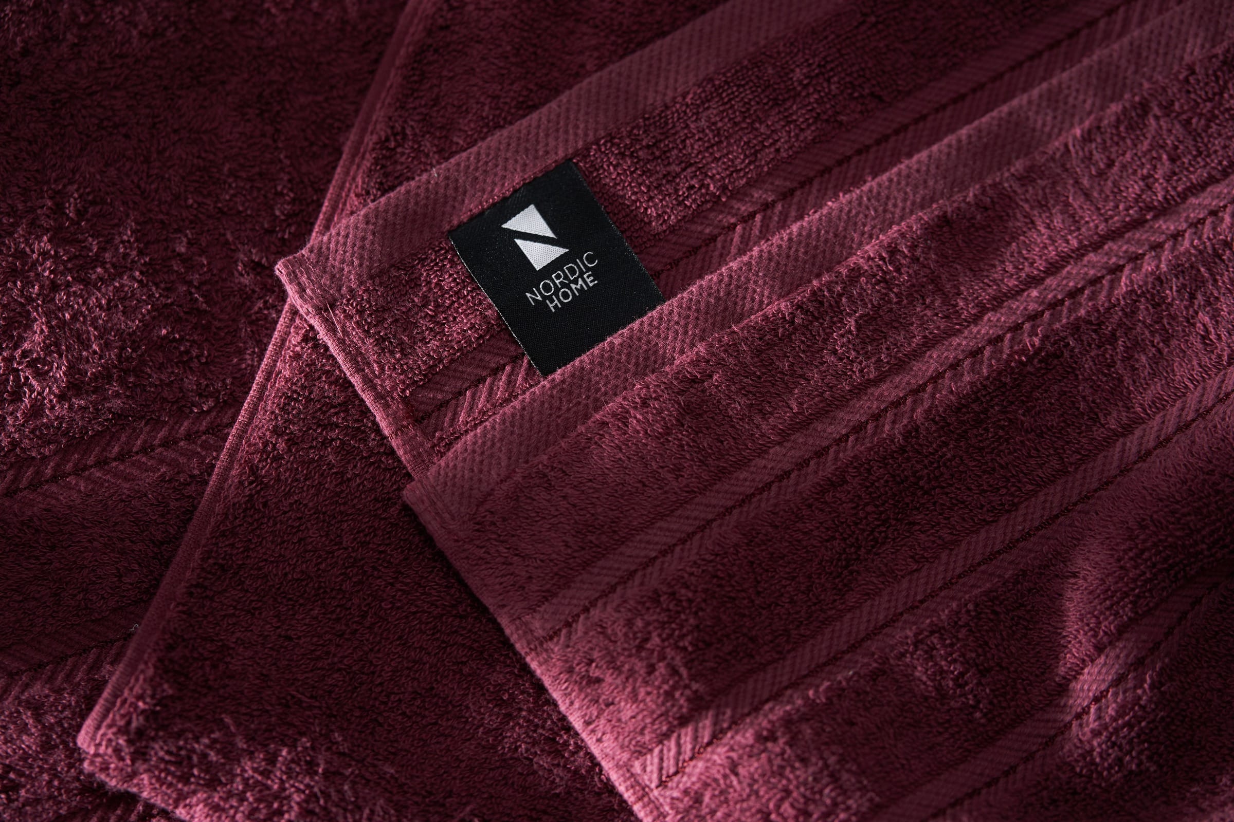 NORDIC HOME BATH SHEET IBIZA COTTON 100X150CM CORDOVAN