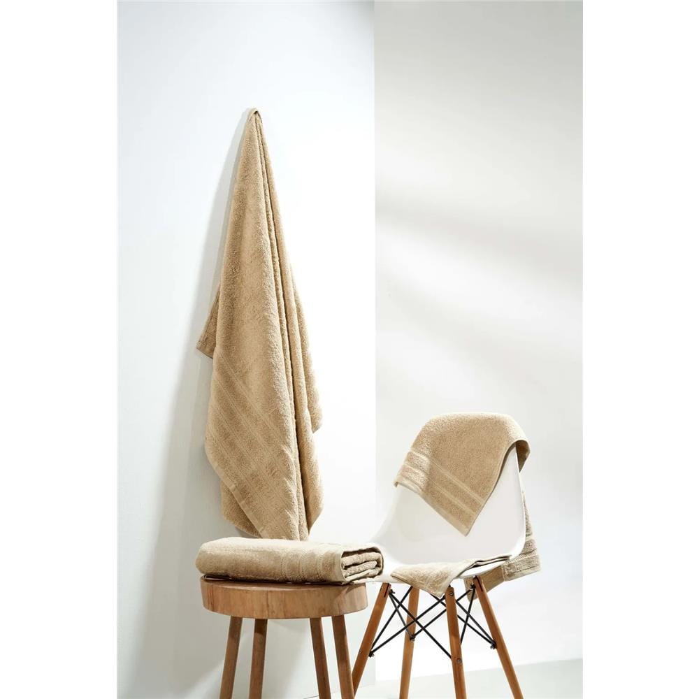NORDIC HOME BATH SHEET IBIZA COTTON 100X150CM WARM SAND