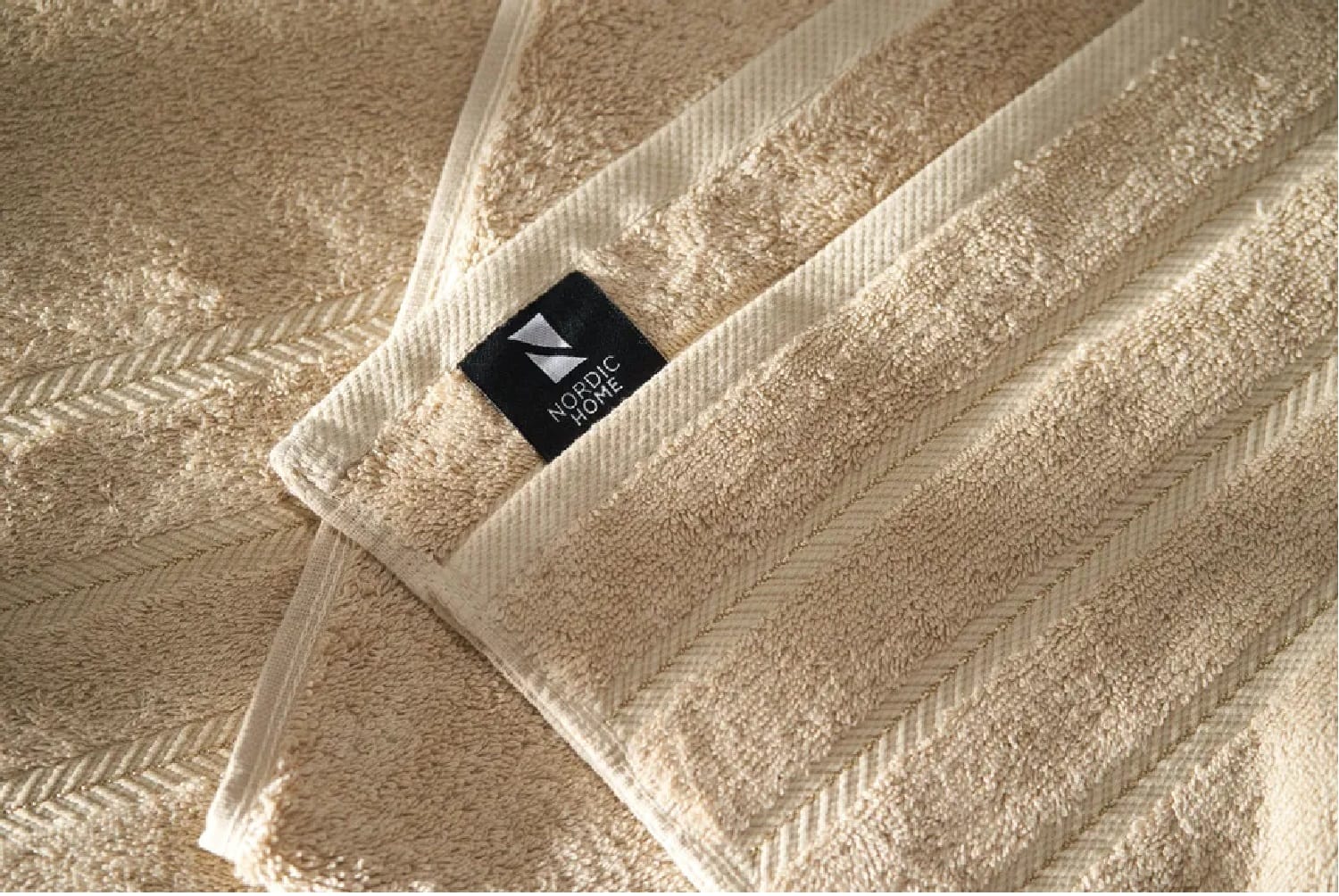NORDIC HOME BATH SHEET IBIZA COTTON 100X150CM WARM SAND