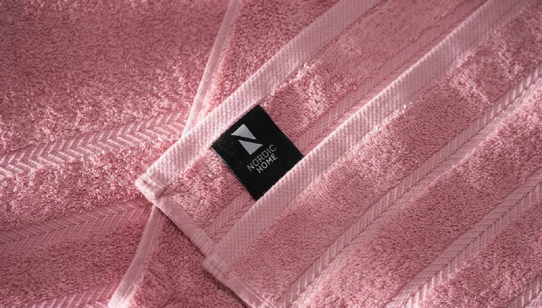 NORDIC HOME BATH SHEET IBIZA COTTON 100X150CM DUSTY PINK