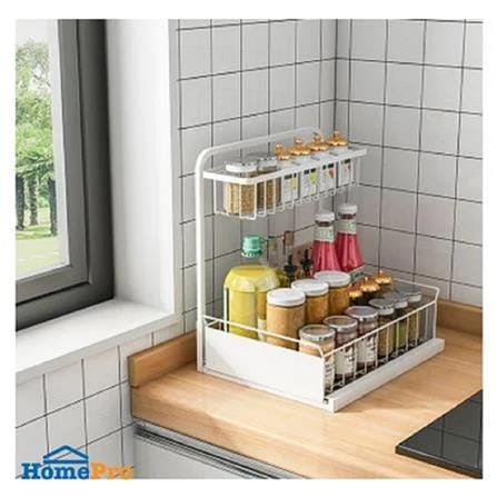 2 TIER SPICE RACK WHITE MODISH KECH YS-20621P