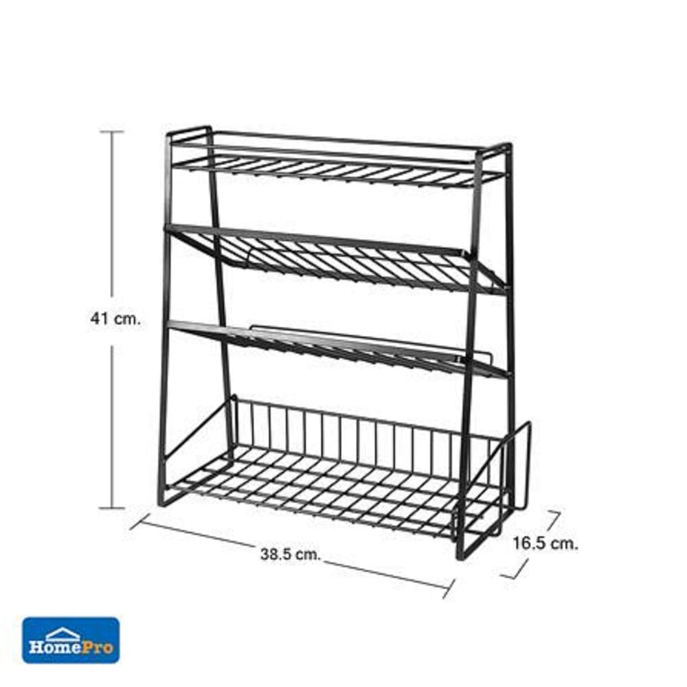 4 TIER SPICE RACK KECH MODISH BLACK YS-20611P