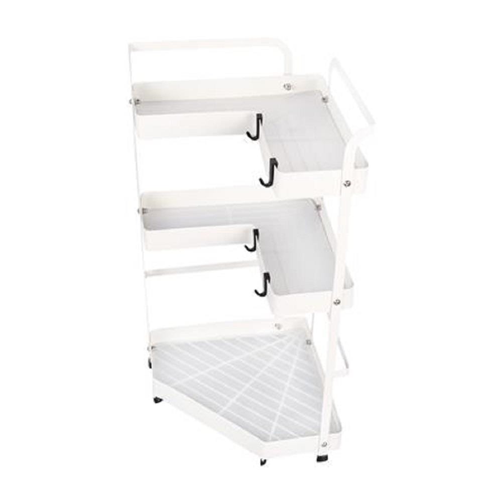 3-TIER CORNER RACK KECH MODISH WHITE YS-20646P