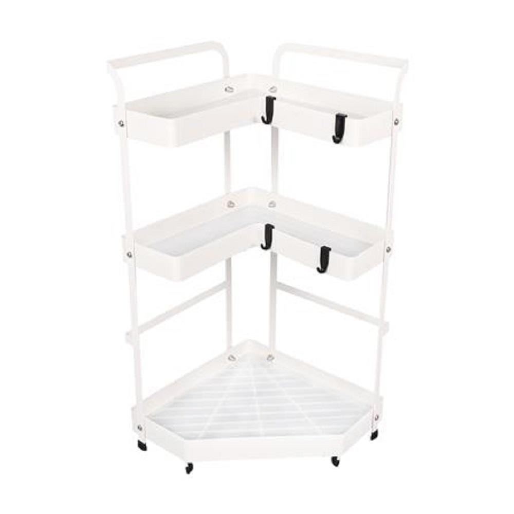 3-TIER CORNER RACK KECH MODISH WHITE YS-20646P