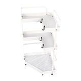3-TIER CORNER RACK KECH MODISH WHITE YS-20646P