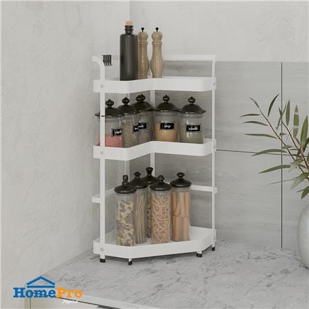 3-TIER CORNER RACK KECH MODISH WHITE YS-20646P