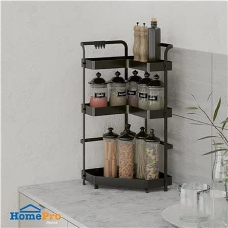 3TIER CORNER RACK KECH MODISH BLACK YS-20646P