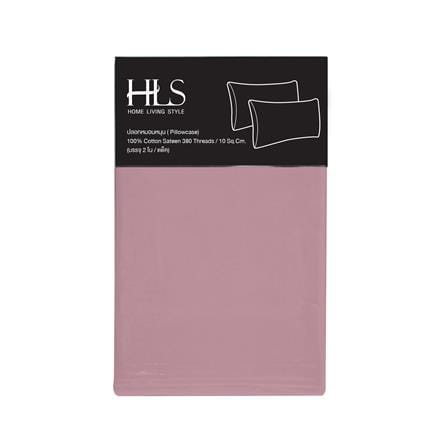 HLS PILLOWCASE COTTON SATEEN PINK 2PCS
