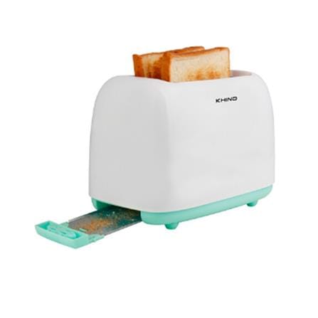 KHIND TOASTER BT808 750WATT 2 SLICES WHITE/LIGHT GREEN