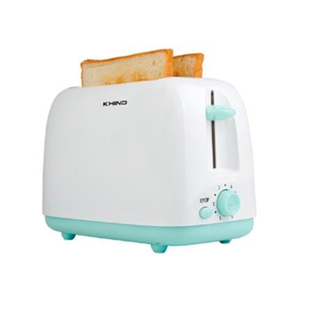 KHIND TOASTER BT808 750WATT 2 SLICES WHITE/LIGHT GREEN