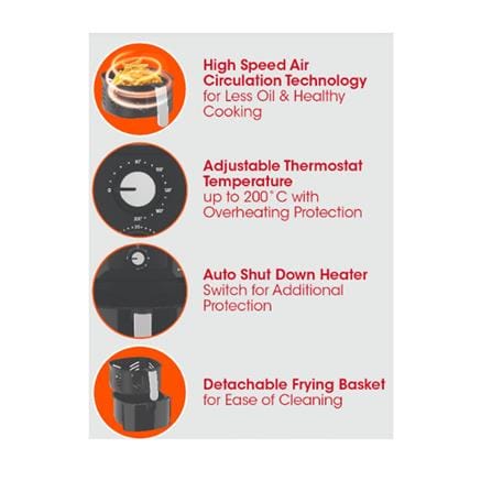 KHIND AIR FRYER ARF45 1400W 4.5L ANA