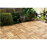 BeNK ACACIA DECK TILE 6SLAT 30X30 LIGHT BROWN