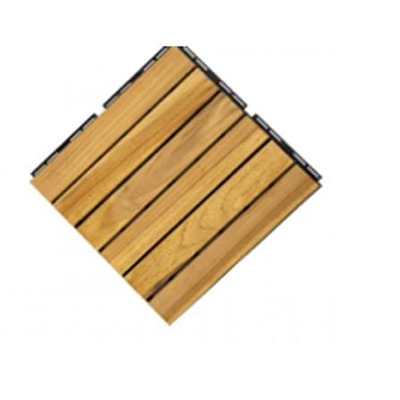 BeNK ACACIA DECK TILE 6SLAT 30X30 LIGHT BROWN