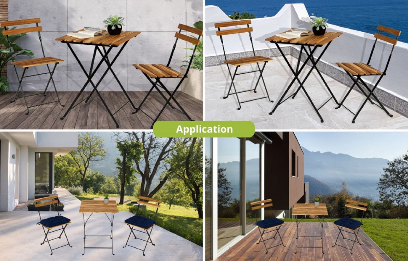 SPRING ACACIA BISTRO SET BS-ACAF 3PCS 2CHAIRS