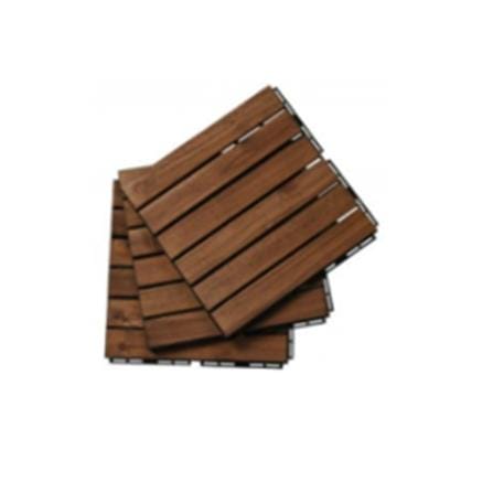 BeNK ACACIA DECK TILE 6SLAT 30X30 DARK BROWN
