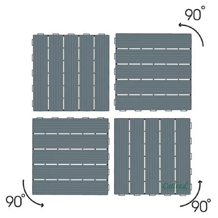 SPRING PP DECK TILE PEBBLE DV9000 30CM