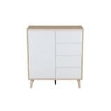 HIGH CABINET SIDEBOARD 90CM OAK/WHITE