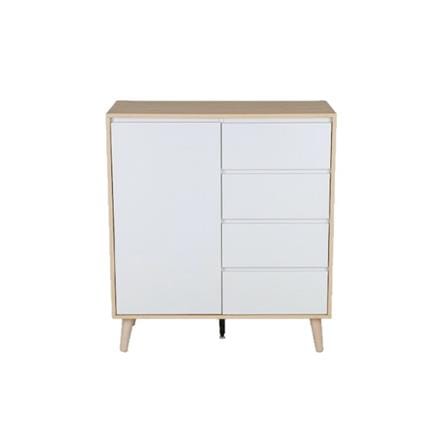 HIGH CABINET SIDEBOARD 90CM OAK/WHITE