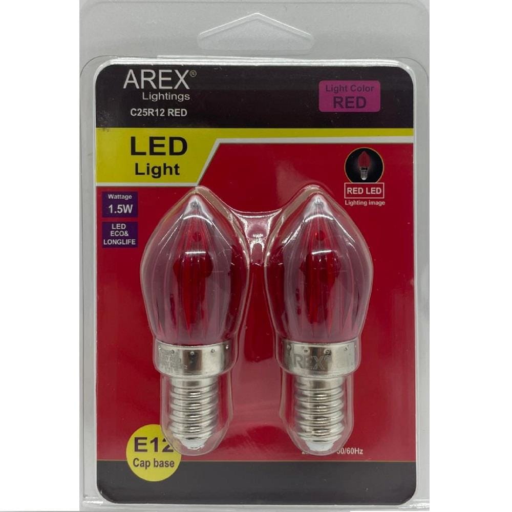 LED CHILLY 1.5W E12 RED LEDC25R12 AREX