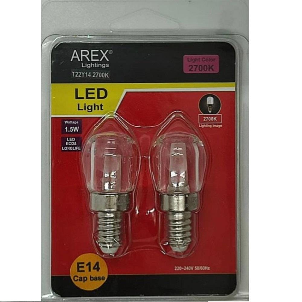 LED T22 1.5W E14 2700K LEDT22Y14 AREX