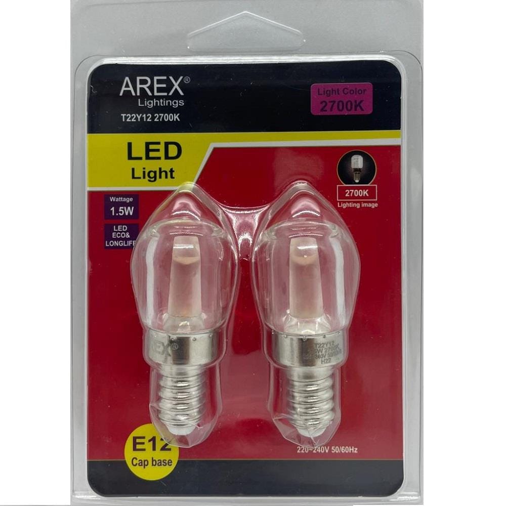 LED T22 1.5W E12 2700K LEDT22Y12 AREX