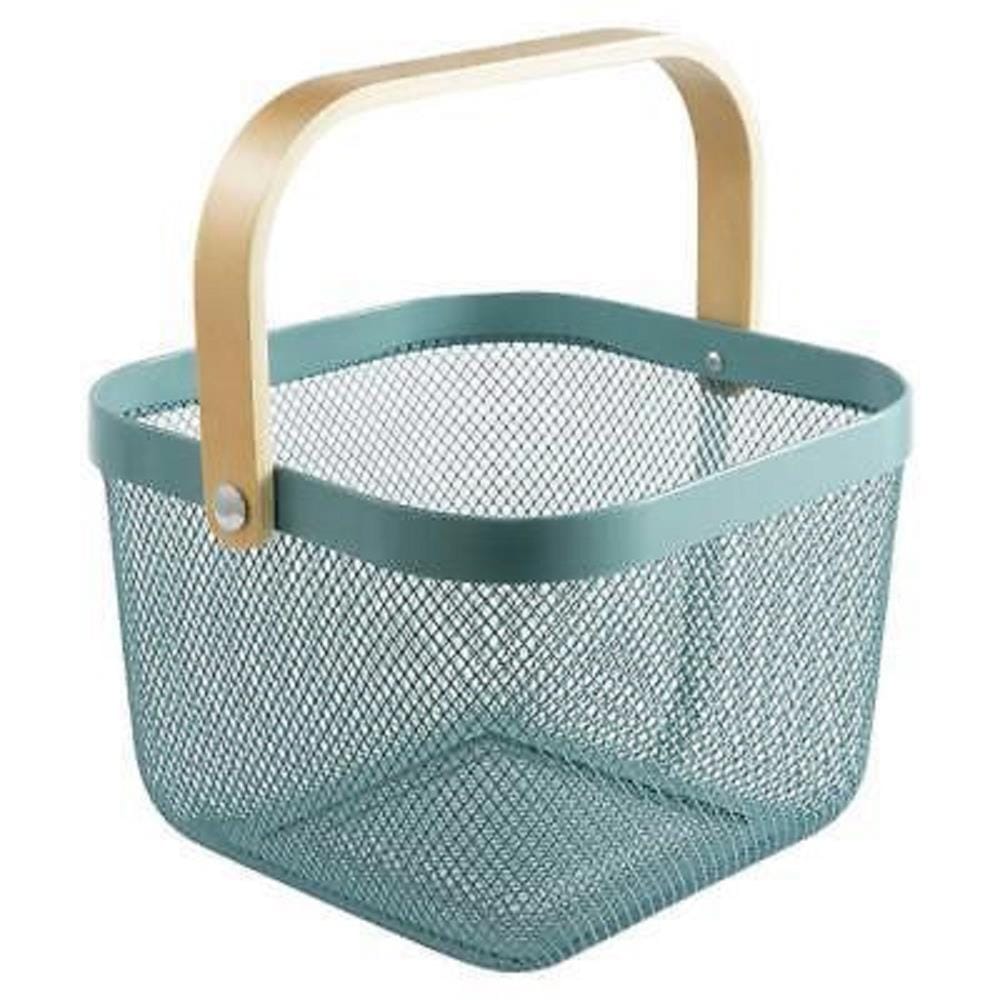 COSSY + METAL BASKET SQUARE CP- F10537 HAZE BLUE