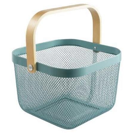 COSSY + METAL BASKET SQUARE CP- F10537 HAZE BLUE