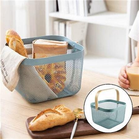COSSY + METAL BASKET SQUARE CP- F10537 HAZE BLUE