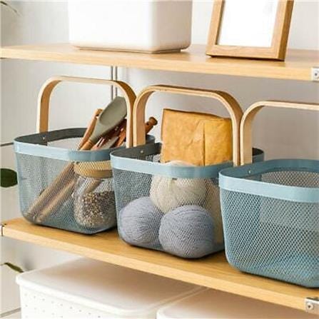 COSSY + METAL BASKET SQUARE CP- F10537 HAZE BLUE