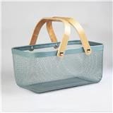 COSSY + METAL BASKET RETANGULAR  CP- F10293 HAZE BLUE