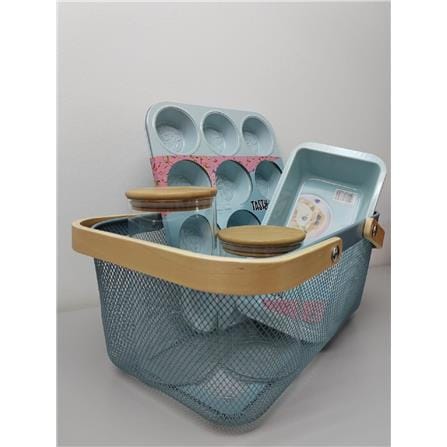 COSSY + METAL BASKET RETANGULAR  CP- F10293 HAZE BLUE