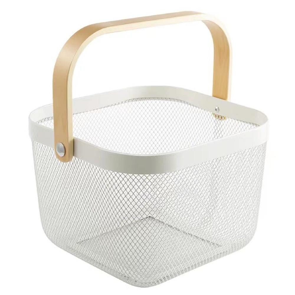 COSSY +  METAL BASKET SQUARE  CP- F10537  WHITE