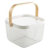COSSY +  METAL BASKET SQUARE  CP- F10537  WHITE