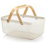 COSSY +  METAL BASKET RETANGULAR  CP- F10293  WHITE