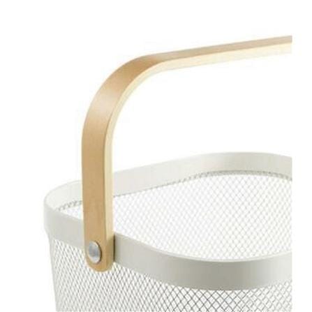 COSSY +  METAL BASKET RETANGULAR  CP- F10293  WHITE