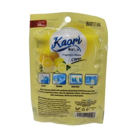 KAORI FRAGRANCE BEADS 15G CITRUS