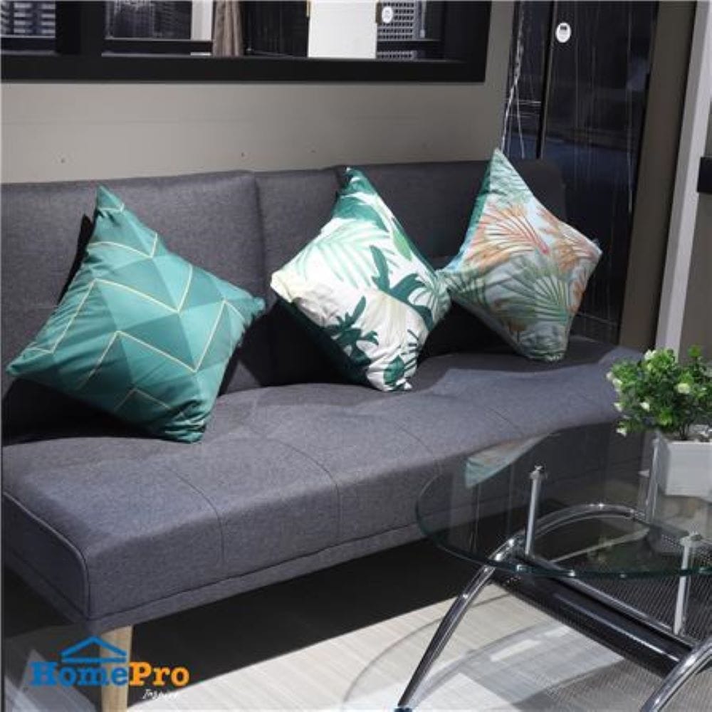 HLS CUSHION PALM 18X18 LIGHT BLUE