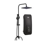 RUBINE SHOWER HEATER DC PUMP WITH RAIN SHOWER CE521D-MRSB SAND BLACK (MATTE BLACK SHOWER ACCESORIES SET)