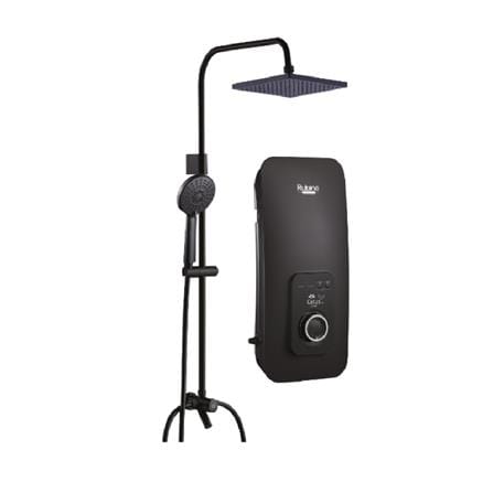 RUBINE SHOWER HEATER DC PUMP WITH RAIN SHOWER CE521D-MRSB SAND BLACK (MATTE BLACK SHOWER ACCESORIES SET)